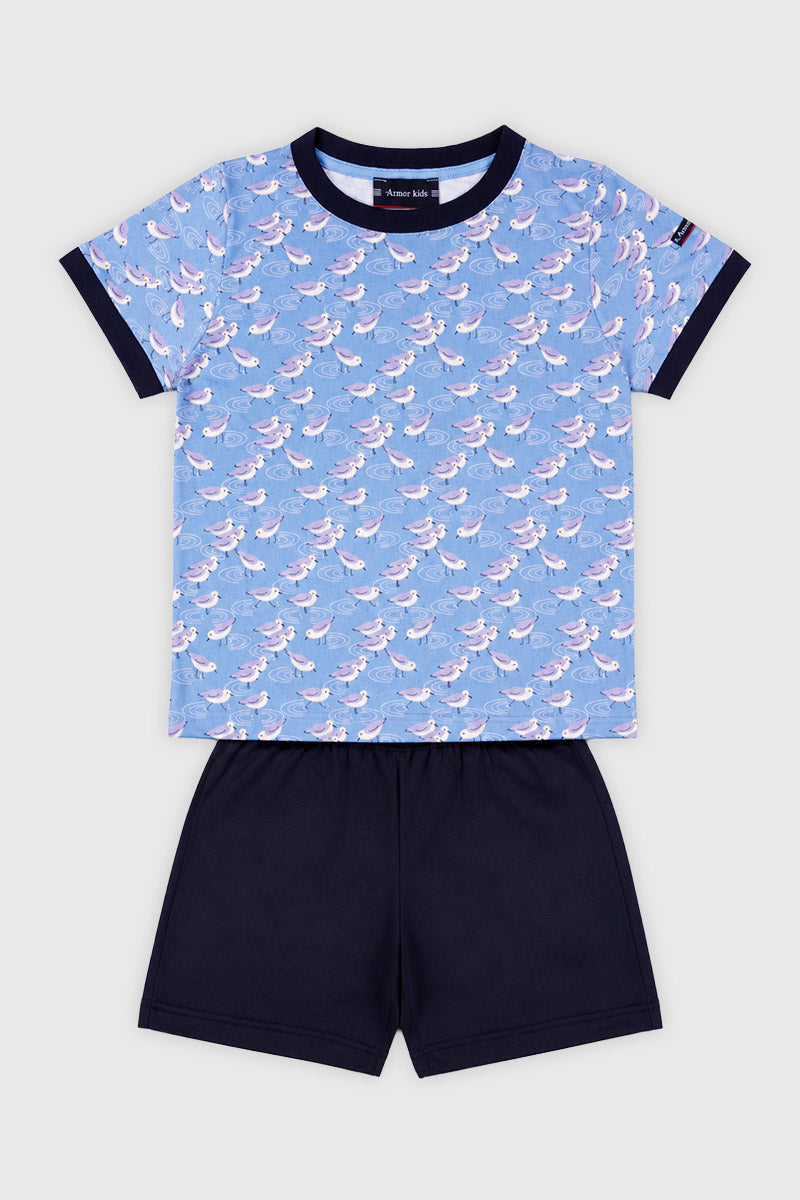 armor-lux-pyjashort-oiseaux-kids-coton-enfant image 1