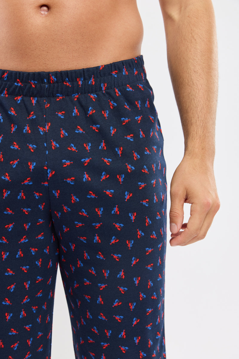 armor-lux-pyjama-col-v-homme-coton-l-ger-t-shirt-pantalon image 5