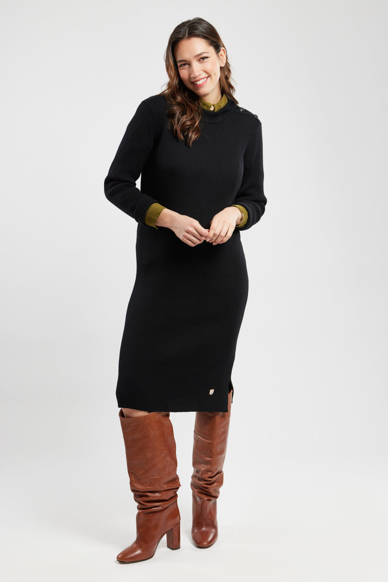armor-lux-robe-longue-laine-femme-h-ritage-maille-c-tel-e image 4