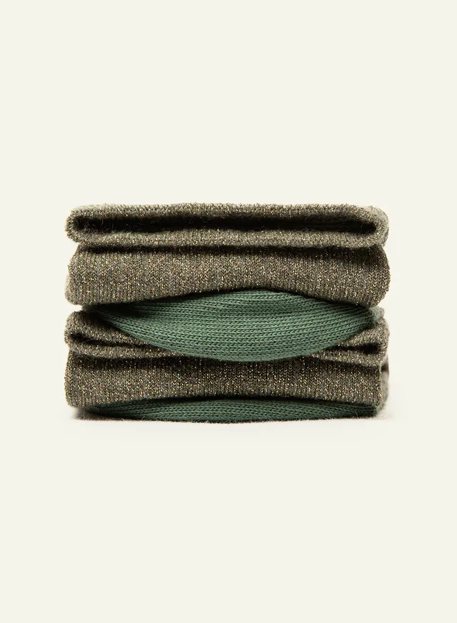 archiduchesse-paillet-e-kaki-chaussettes-courtes-lurex image 1