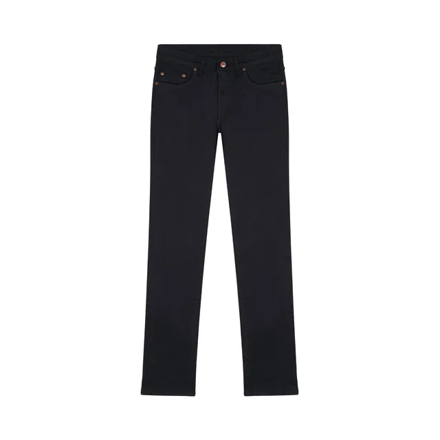 atelier-tuffery-augustin-jean-slim-homme-noir-taille-semi-haute image 1