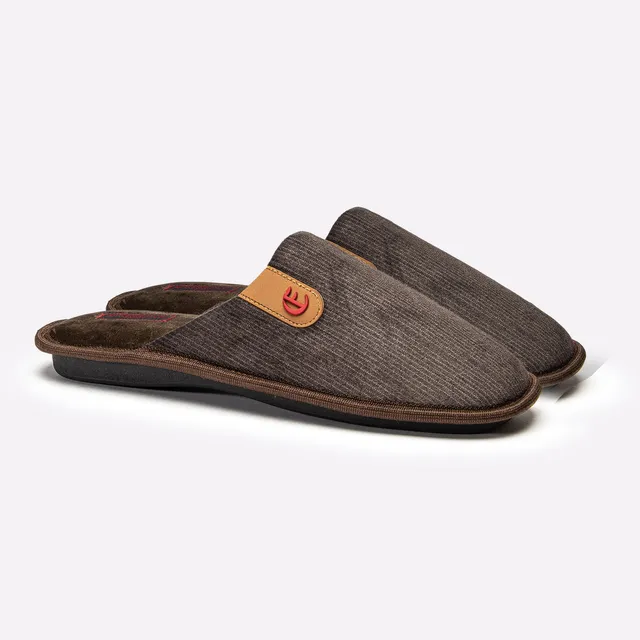 eminence-chaussons-bigfoot-marron-confort-homme image 1