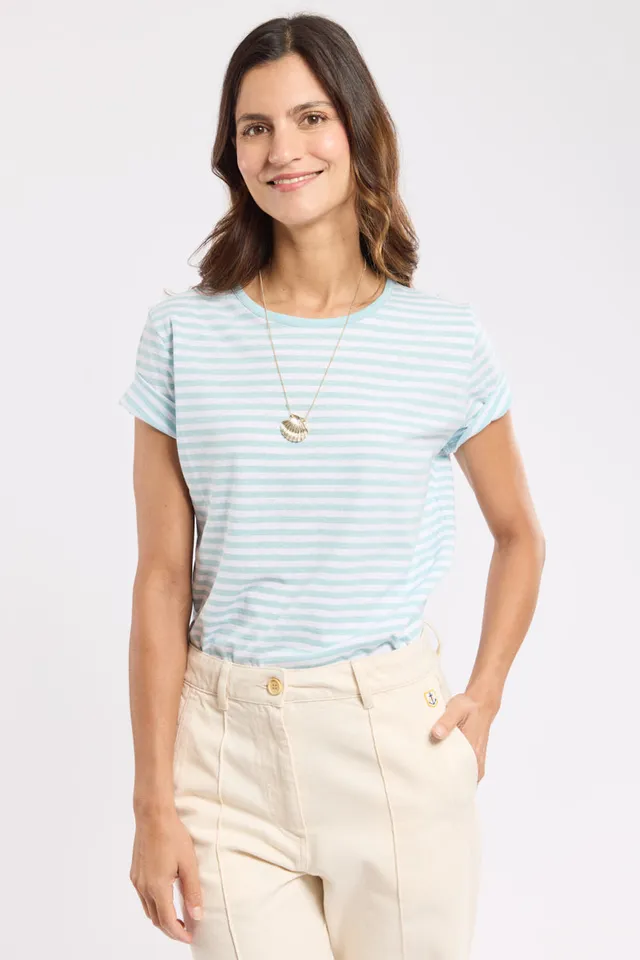armor-lux-h-ritage-t-shirt-ray-femme-en-coton-et-lin image 1
