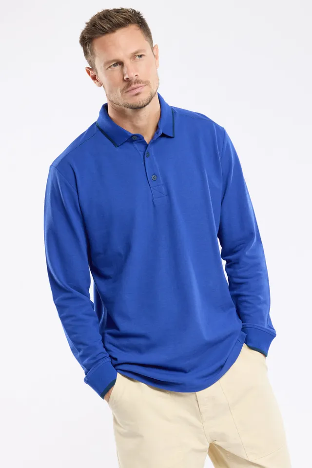 armor-lux-polo-uni-manches-longues-homme-coton-piqu image 1