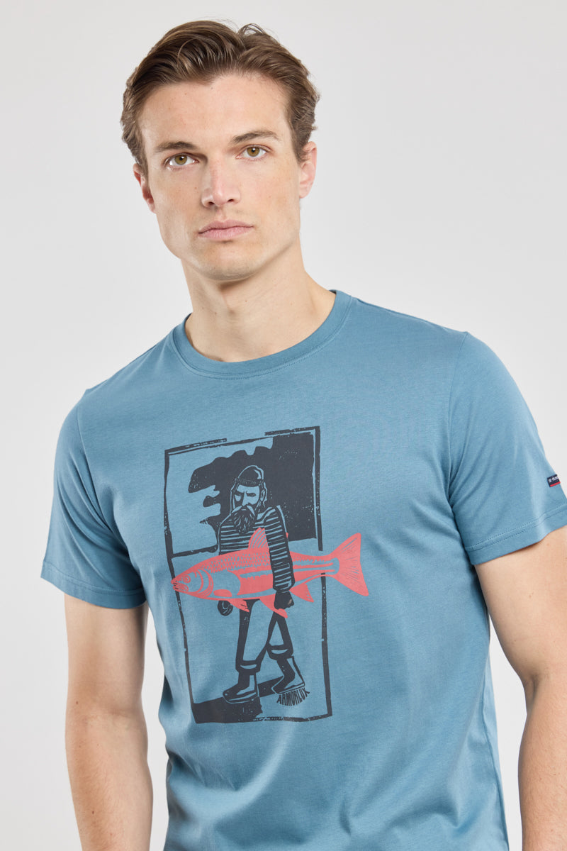 armor-lux-t-shirt-poisson-homme-coton-l-ger-160g-m image 3