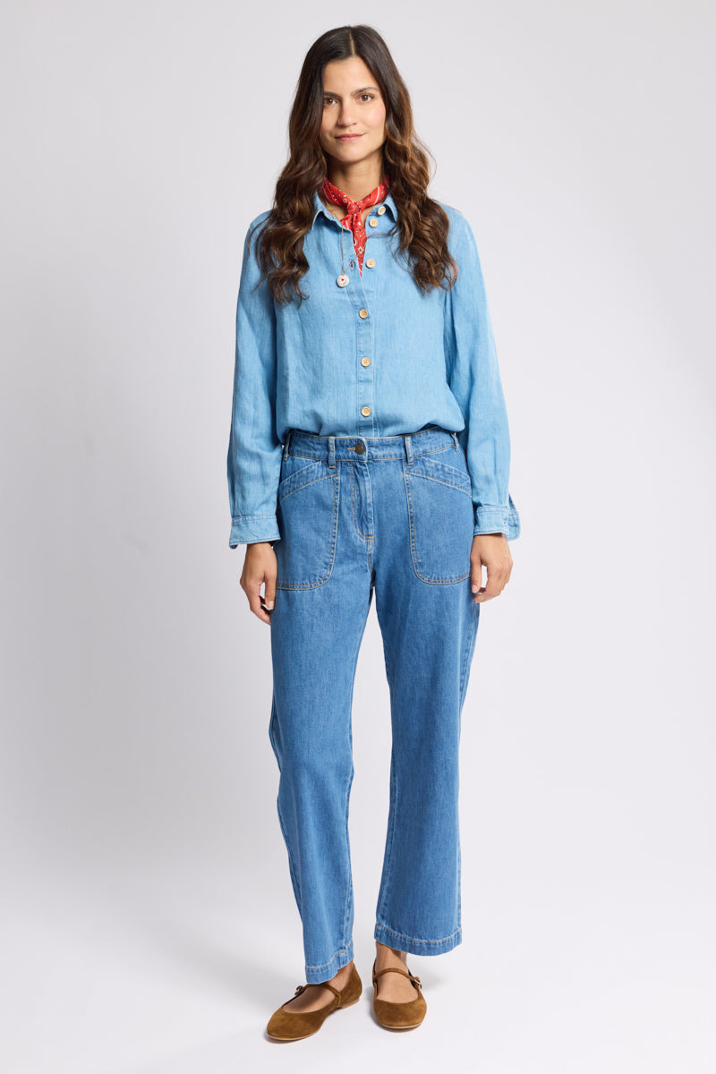 armor-lux-jean-femme-taille-lastique-coton-coupe-droite-3 image 1