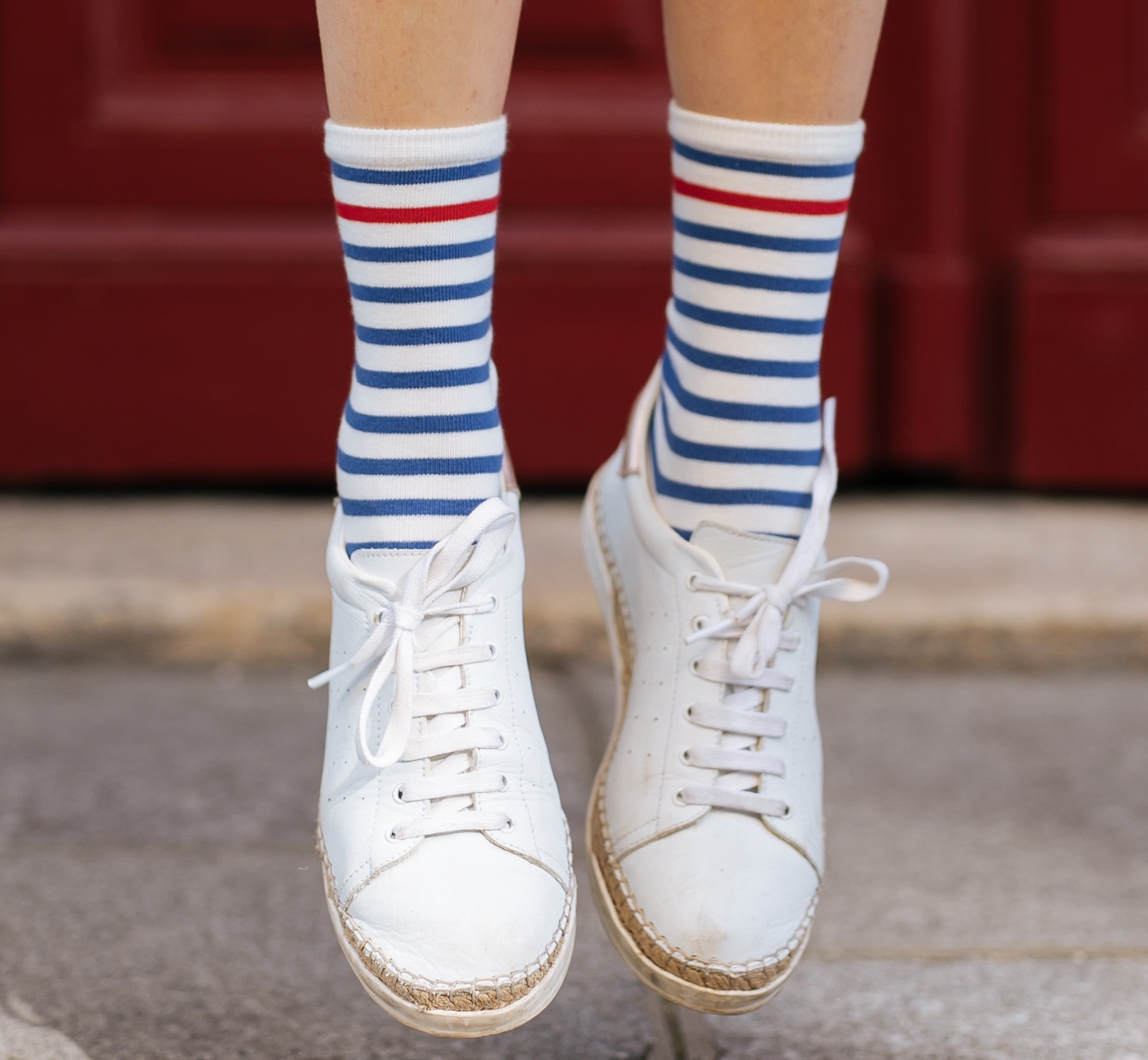 archiduchesse-saint-malo-chaussettes-fantaisie-courtes-blanches-coton image 2