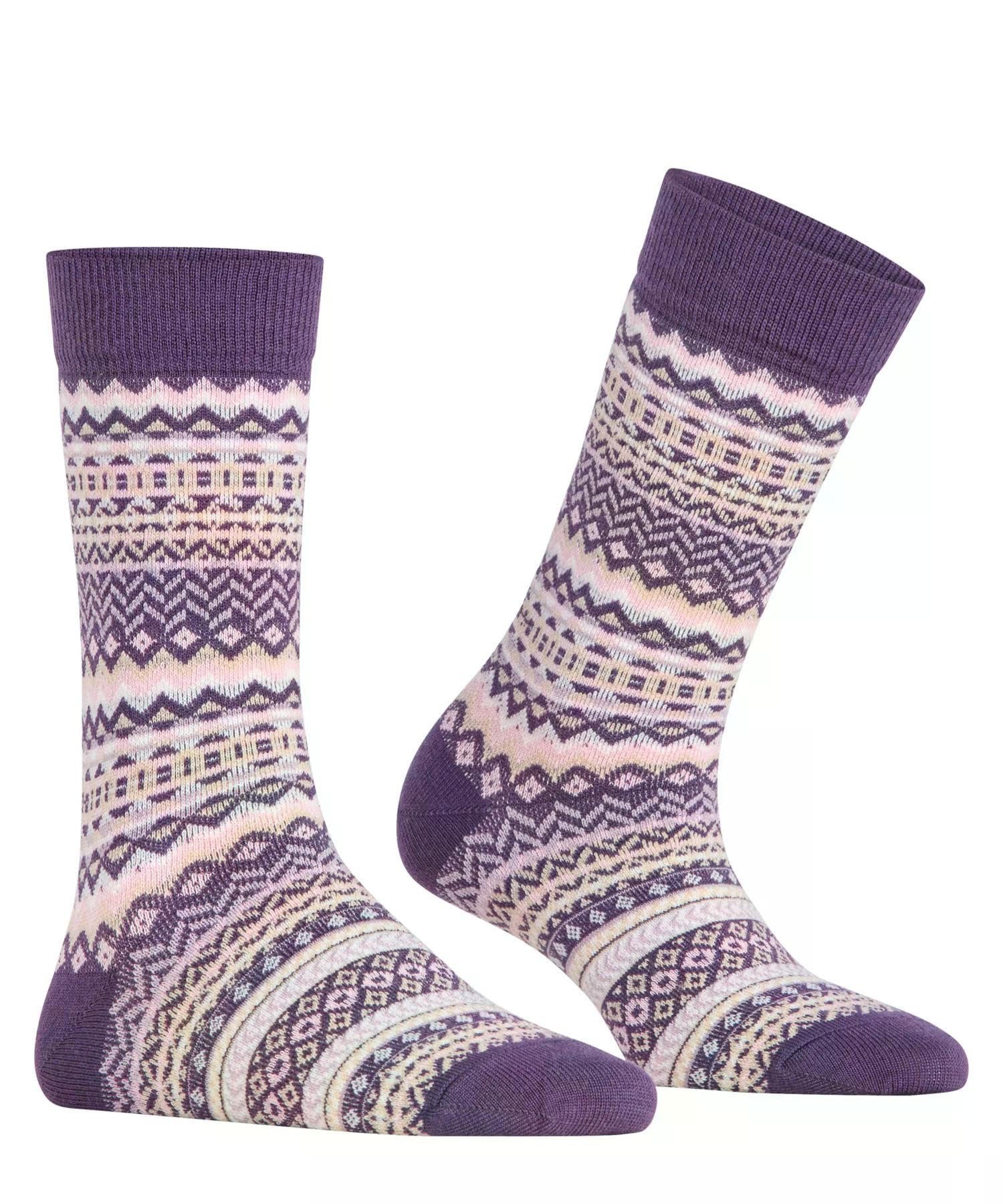 burlington-fair-isle-w-chaussettes-femme-laine-rouge-wineberry-8761-36-41 image 5