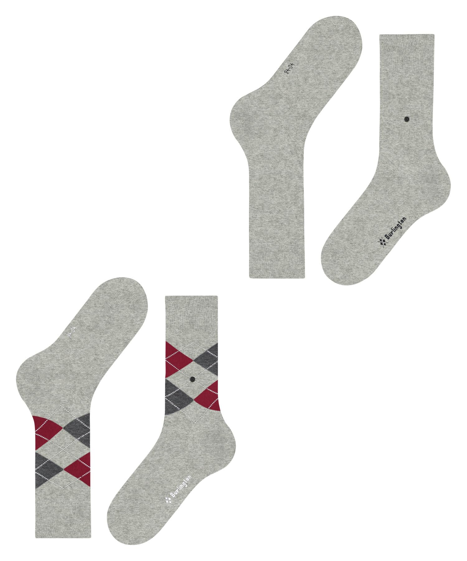 chaussettes-burlington-everyday-argyle-mix-lot-de-2-paires-coton-gris-light-heat image 6