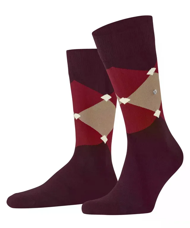 burlington-warm-clyde-chaussettes-homme-laine-respirante-motif-losanges image 1