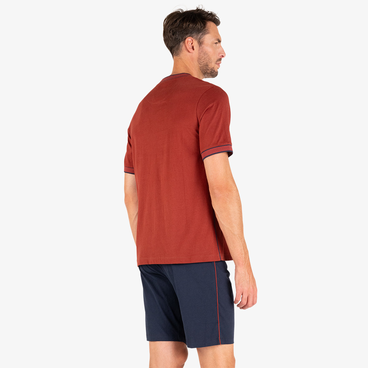 eminence-pyjama-court-col-t-homme-l-cossais-coton-gratt image 5