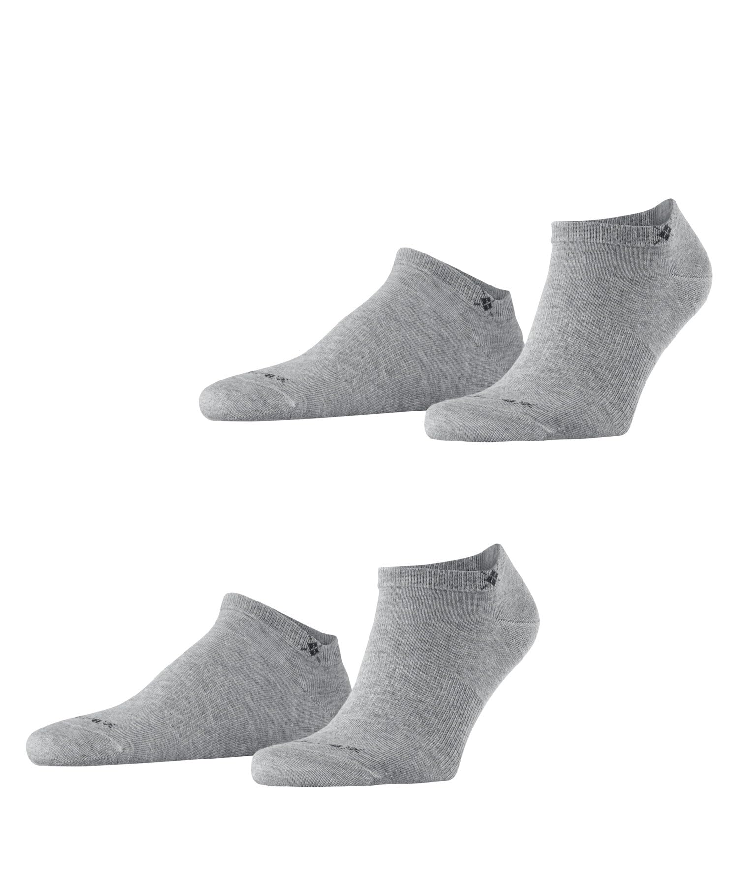 burlington-everyday-sneaker-lot-de-2-paires-chaussettes-basses-homme-coton-gris image 1