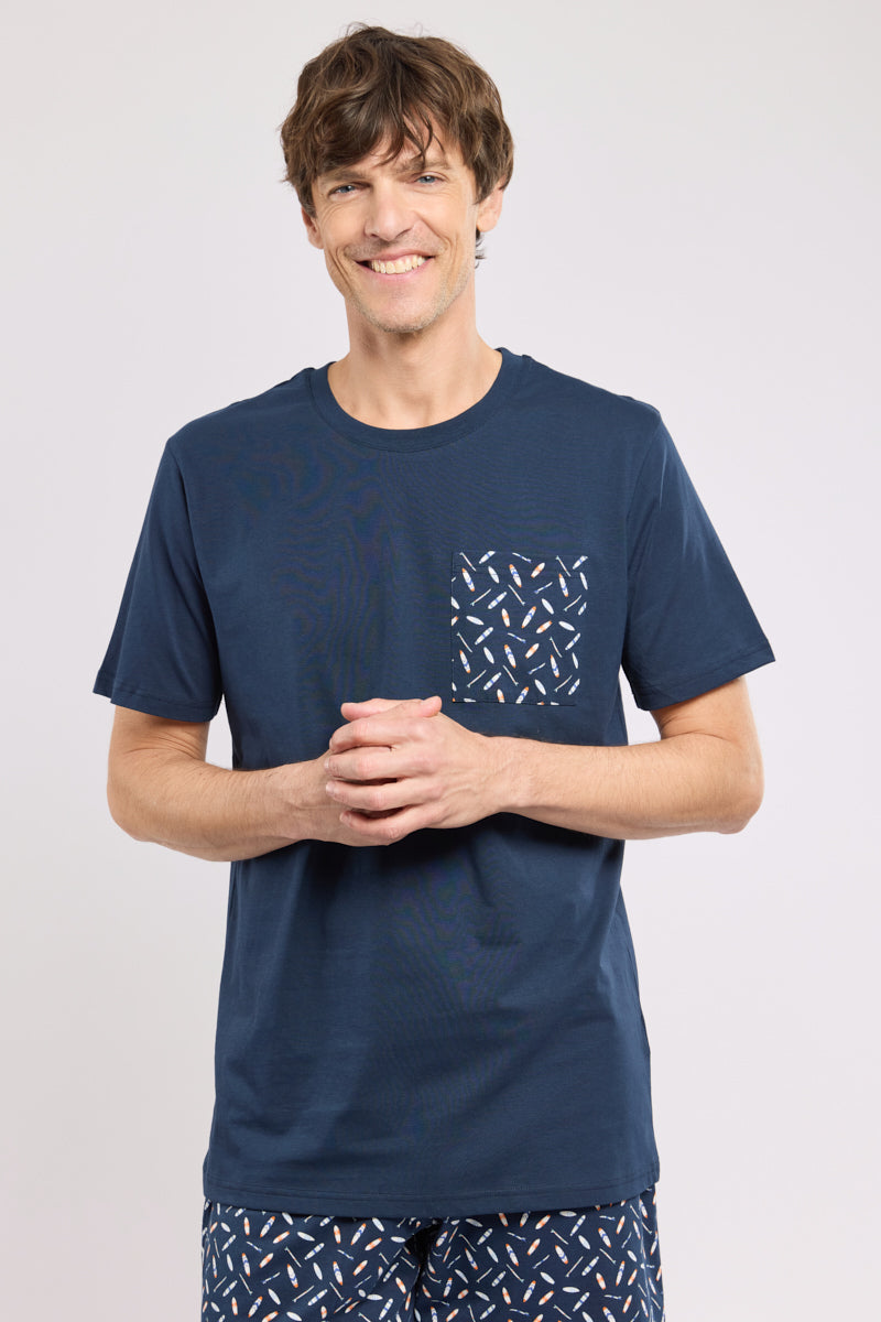 armor-lux-pyjama-short-imprim-coton-homme image 5