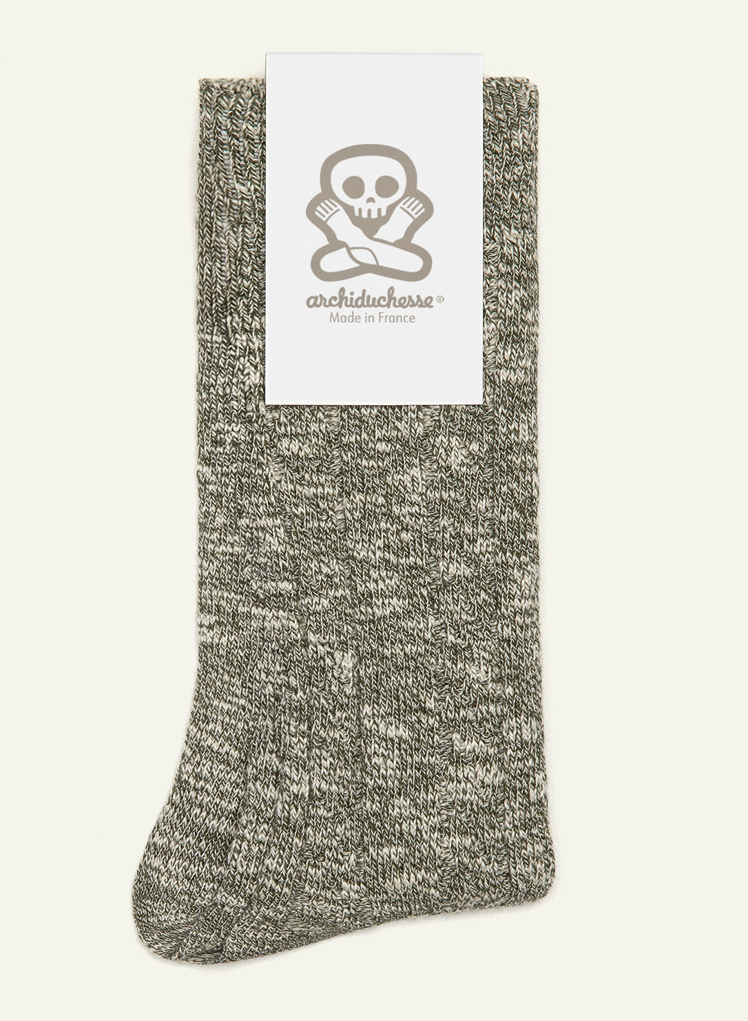 archiduchesse-d-hiver-kaki-sombre-chaussettes-mi-haute-chaude image 3