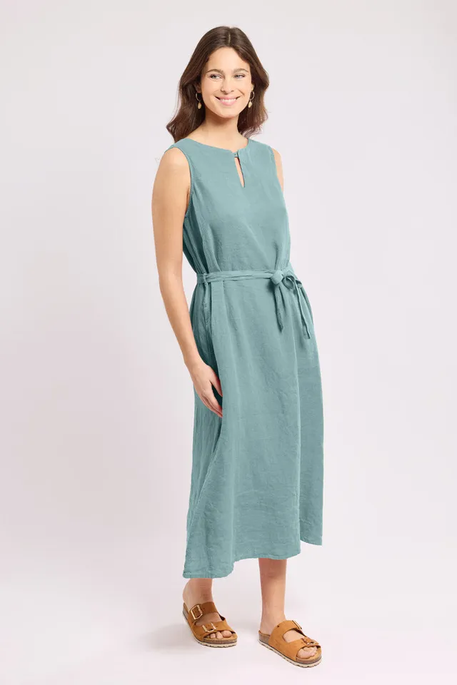 armor-lux-robe-longue-en-lin-sans-manches-femme image 1