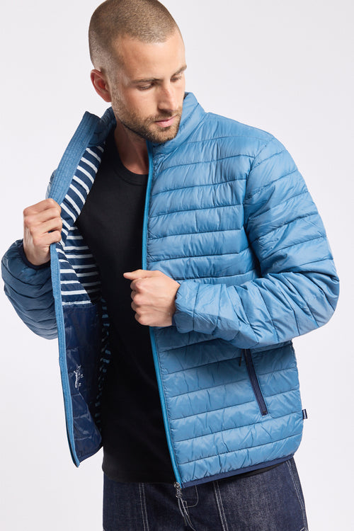 armor-lux-veste-doudoune-homme-courte-col-haut-zipp image 2