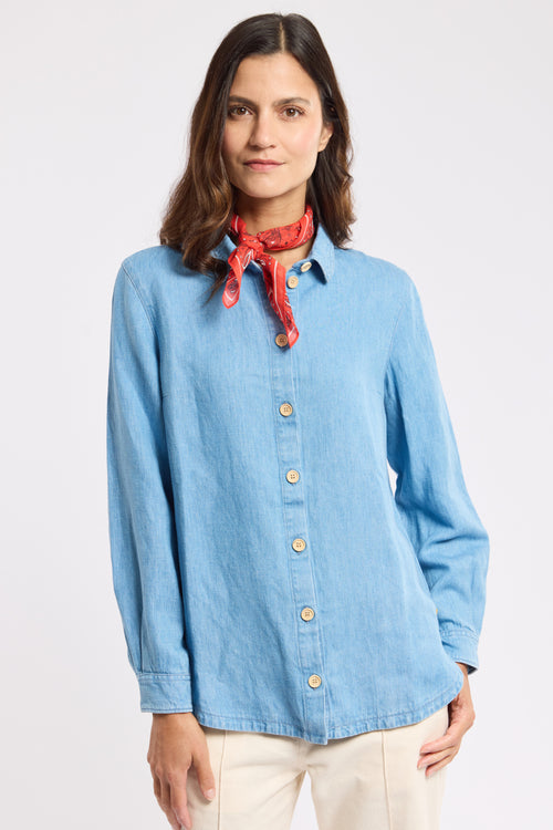 armor-lux-chemise-denim-h-ritage-lyocell-et-lin image 2