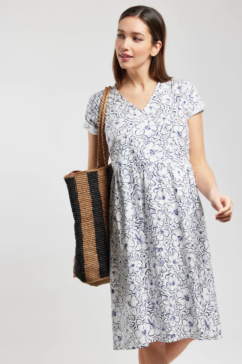 armor-lux-robe-cache-coeur-fleurie-femme-coton-deauville image 1
