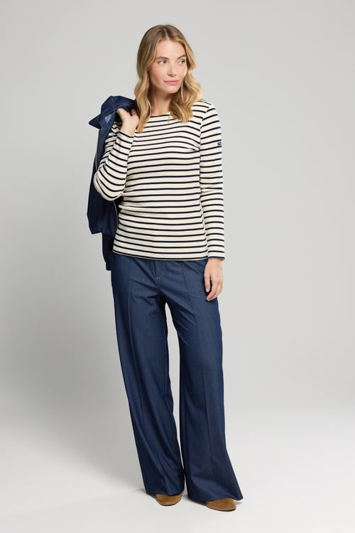 armor-lux-marini-re-femme-coton-pais-manches-longues image 4