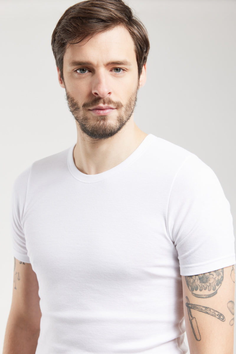 armor-lux-t-shirt-homme-uni-coton-bio-et-kapok-col-rond image 2