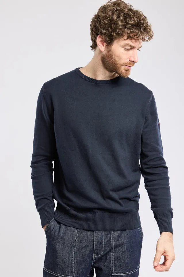 armor-lux-pull-carantec-homme-coton-col-rond-coupe-ajust-e image 1