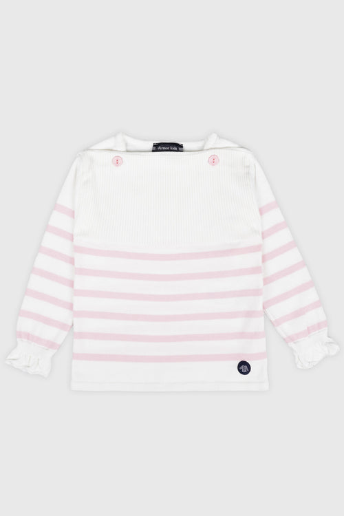 armor-lux-fouesnant-pull-enfant-ray-coton-col-bateau image 2