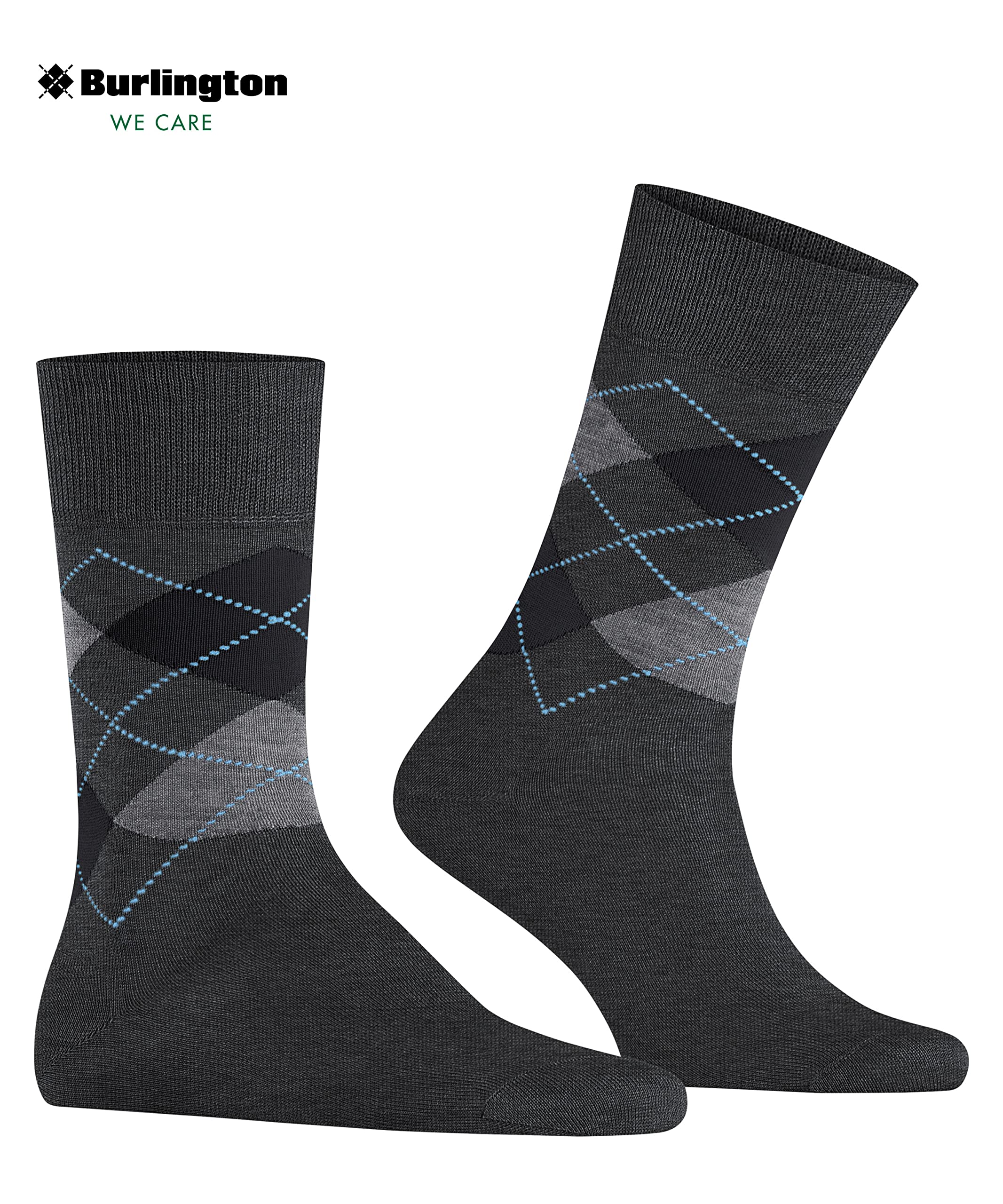 burlington-manchester-chaussettes-homme-coton-fantaisie-gris-anthracite-melange- image 5