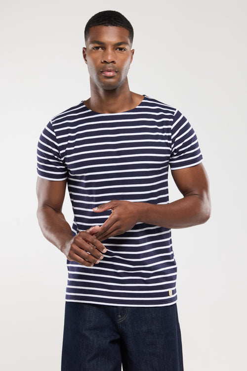 armor-lux-marini-re-homme-ray-e-manches-courtes-ancre-coton image 2