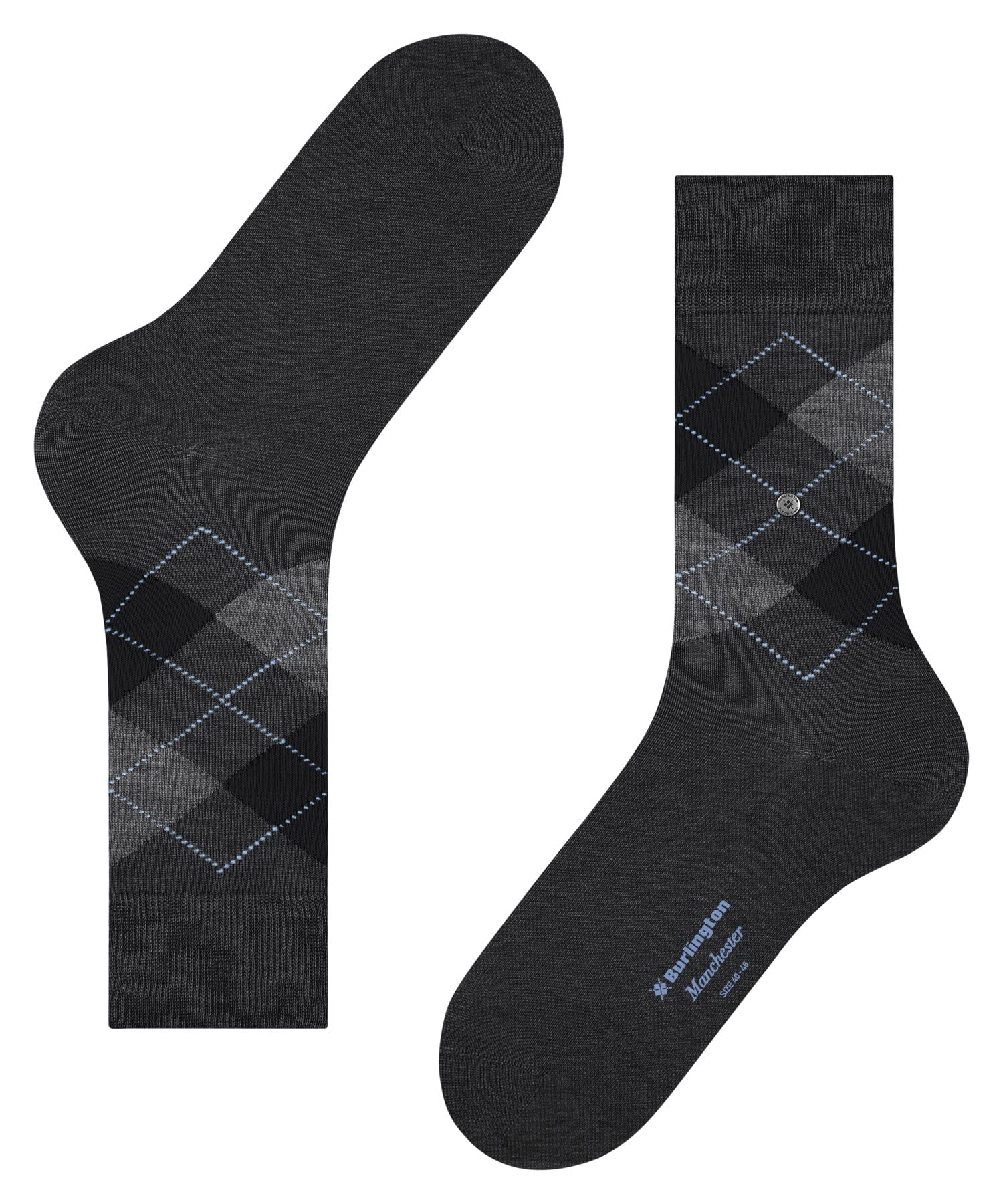 burlington-manchester-chaussettes-homme-coton-fantaisie-gris-anthracite-melange- image 7