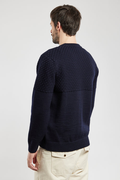 armor-lux-pull-homme-col-rond-maille-damier-laine-h-ritage image 4