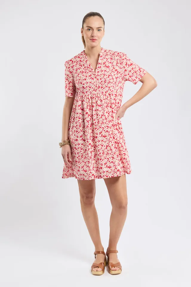 armor-lux-robe-courte-fleurie-coton-collection-deauville image 1