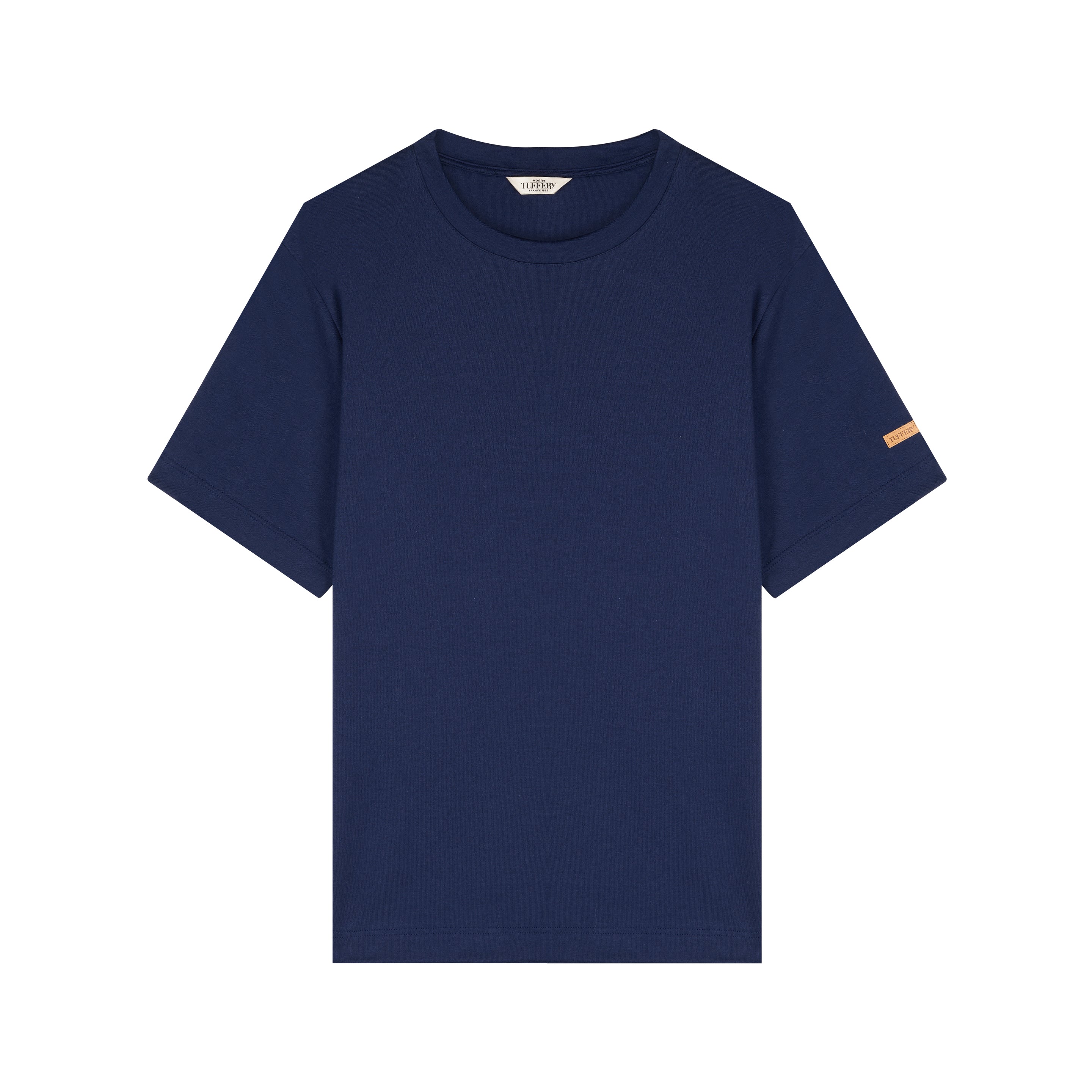 atelier-tuffery-t-shirt-homme-100-coton-bio-bleu-marine-coupe-droite image 1