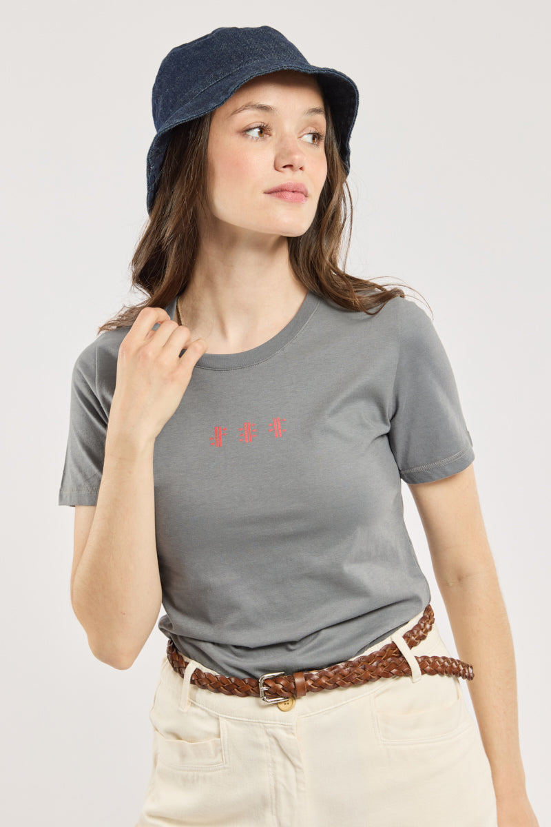 armor-lux-t-shirt-femme-col-rond-s-rigraphi-100-coton image 1