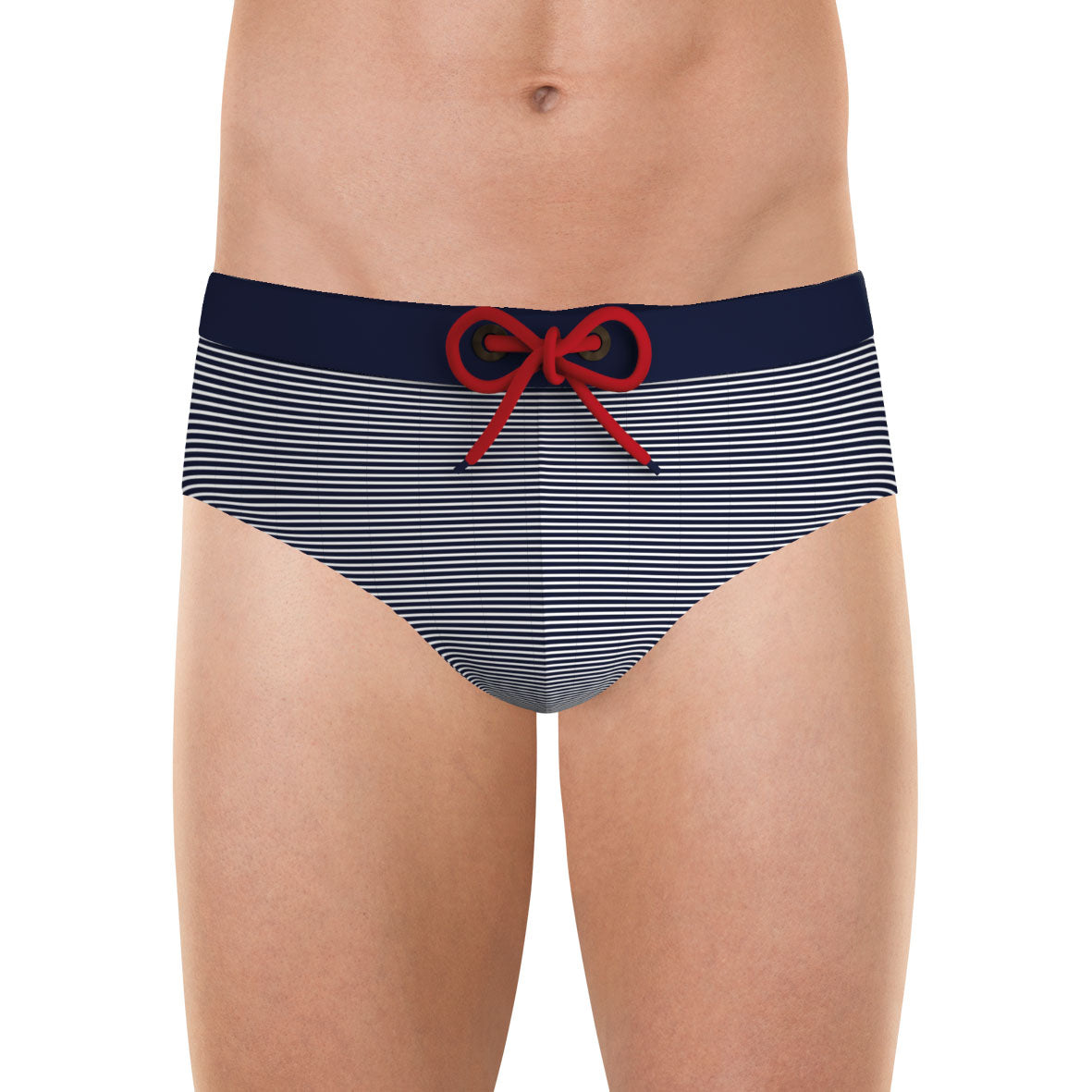eminence-slip-de-bain-homme-recycl-fait-en-france-rayures-marine image 2