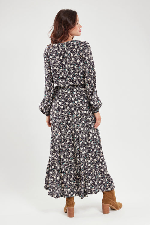 armor-lux-robe-longue-femme-imprim-floral-cupro image 4
