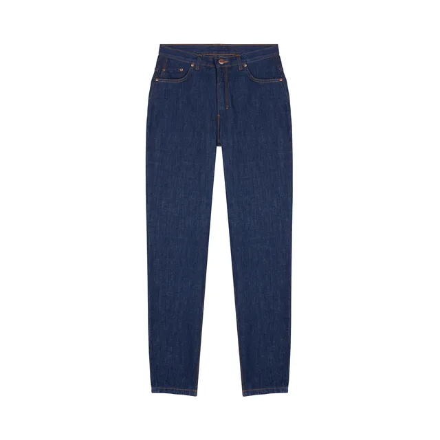 atelier-tuffery-jean-marthe-femme-mom-taille-haute-coton-bio-indigo image 1