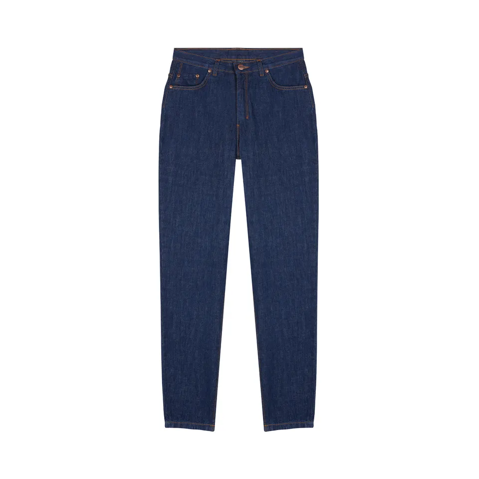 atelier-tuffery-jean-marthe-femme-mom-taille-haute-coton-bio-indigo image 1