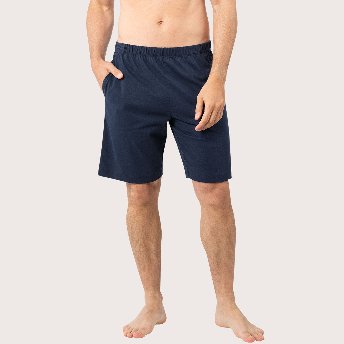 eminence-pyjama-court-ouvert-homme-business-short-marine image 3