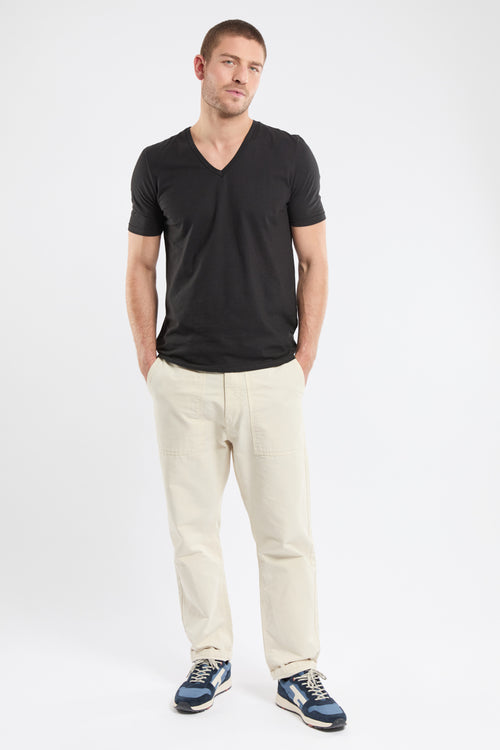 armor-lux-t-shirt-col-v-homme-coton-biologique-l-ger-h-ritage-4 image 4