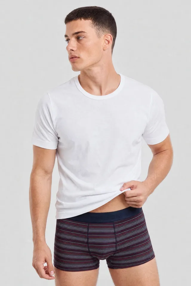armor-lux-boxer-homme-ray-tricolore-coton-bio-coupe-confort image 1
