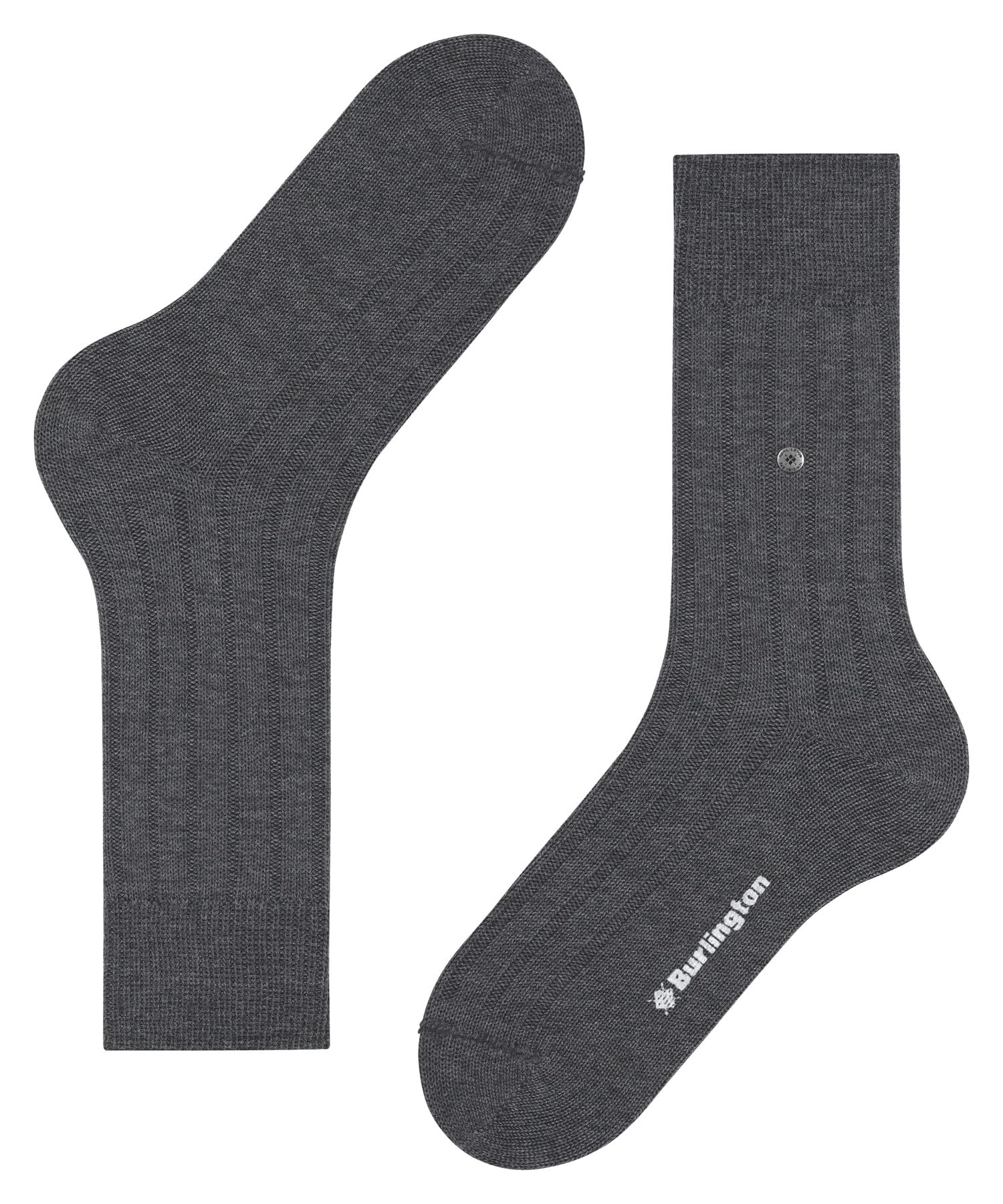 burlington-chaussettes-dover-homme-laine-unie-gris-fonc-40-46 image 5