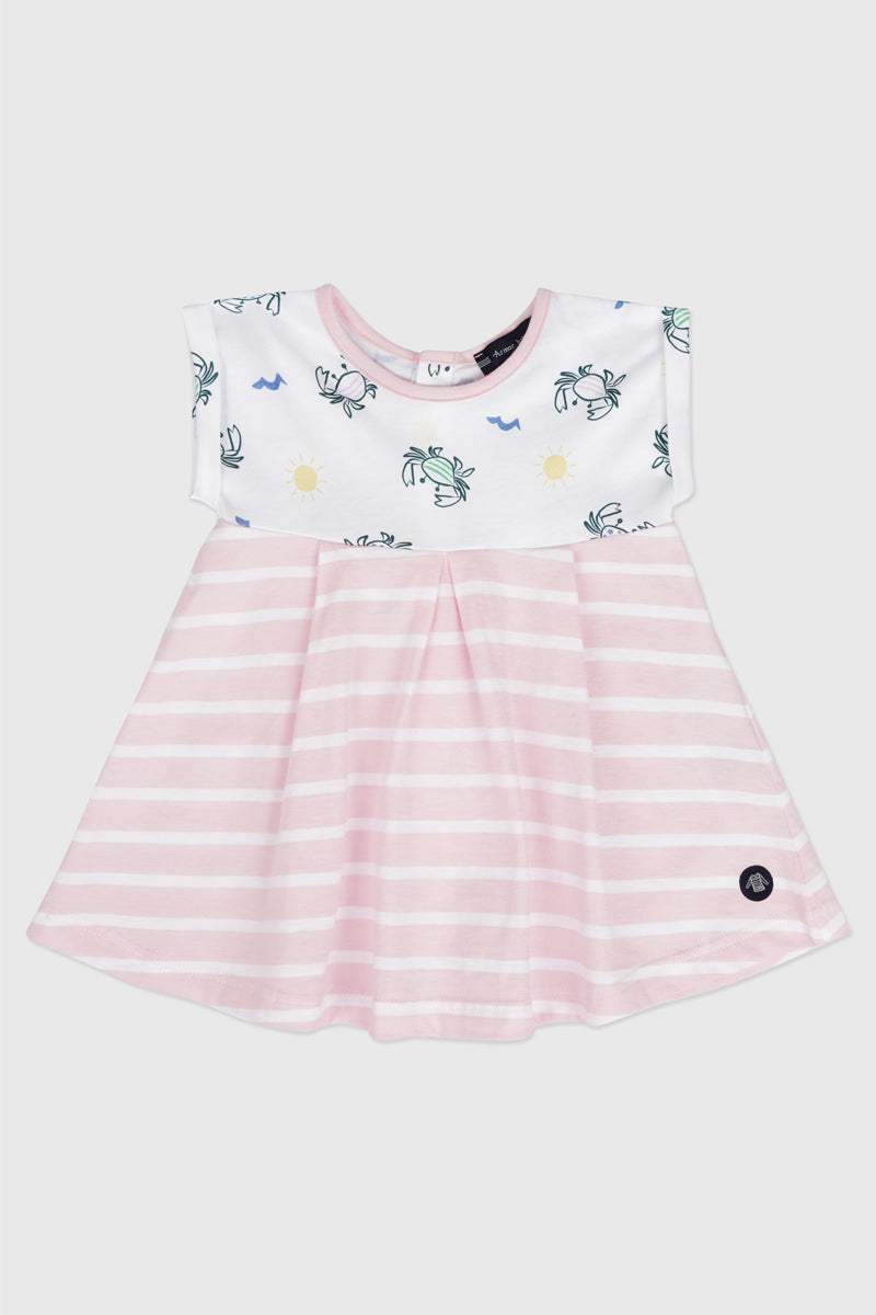 armor-lux-robe-baby-manches-courtes-coton-imprim-sous-marin image 1