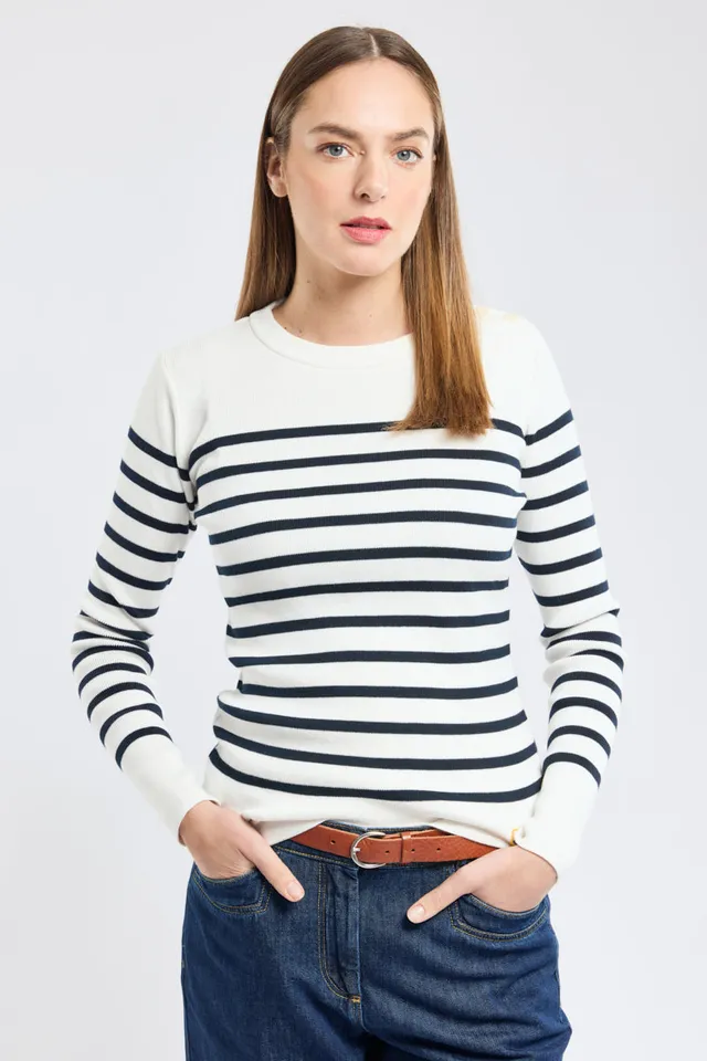 armor-lux-pull-marin-ray-groix-femme-coton-2 image 1
