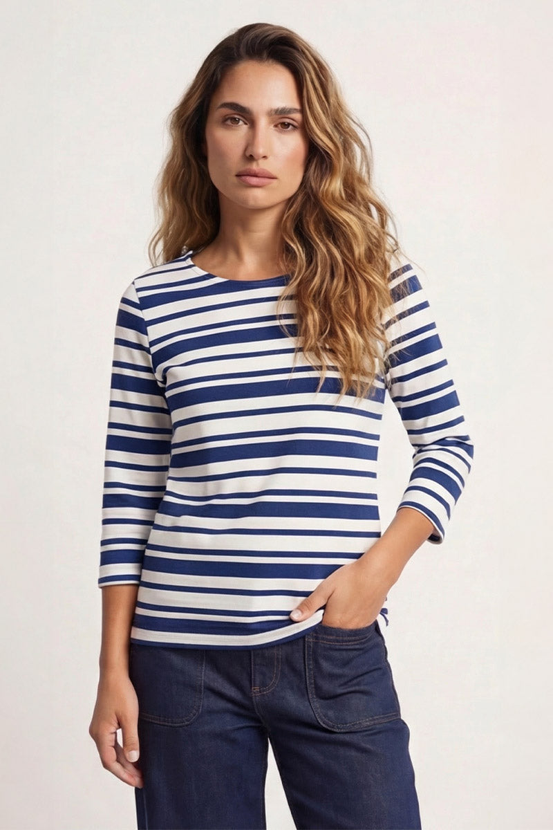 armor-lux-marini-re-femme-manches-3-4-coton-l-ger-4 image 1