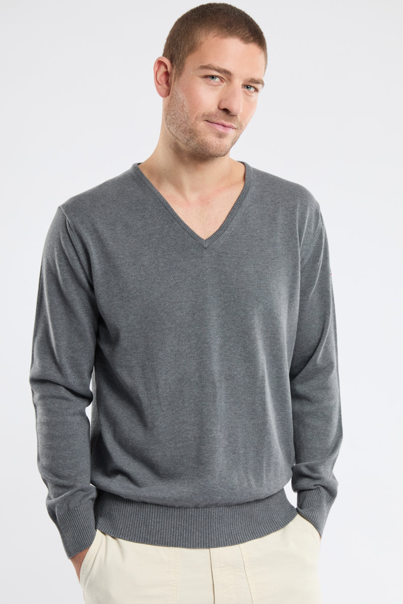 armor-lux-pull-col-v-henvic-homme-coton image 3