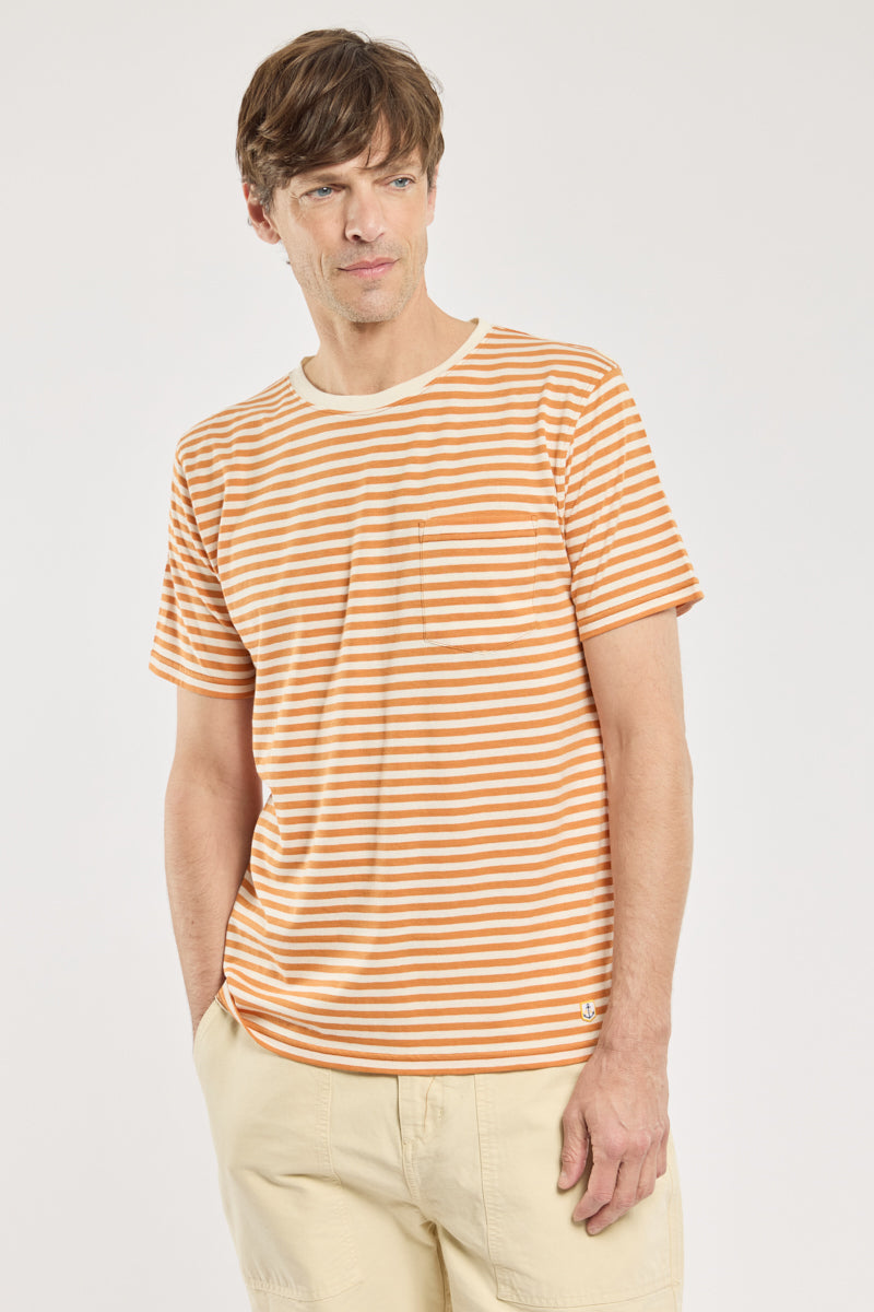 armor-lux-t-shirt-ray-homme-coton-et-lin-poche-poitrine image 1