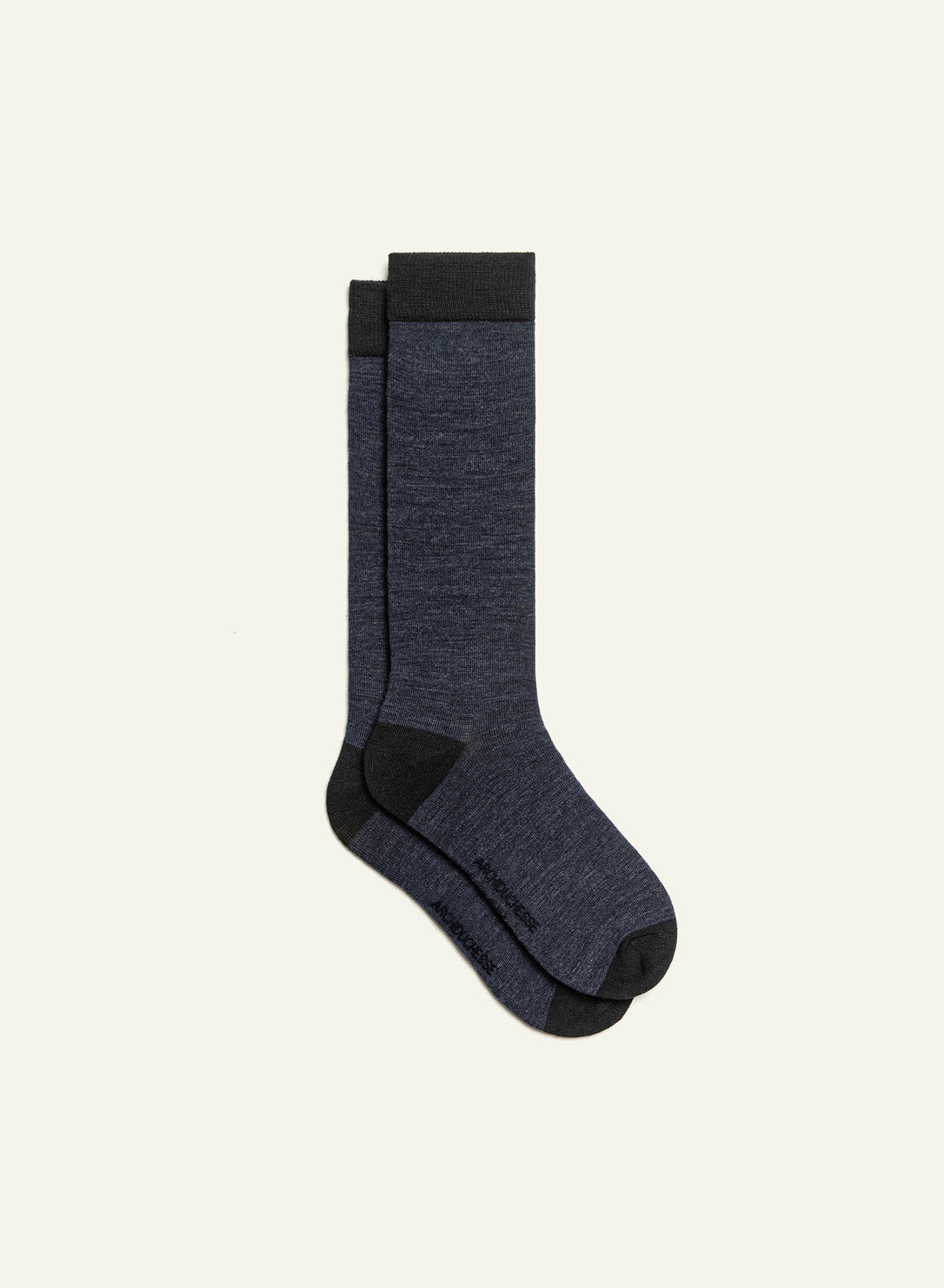 archiduchesse-chaussettes-en-laine-bleu-mi-haute-cocooning image 2