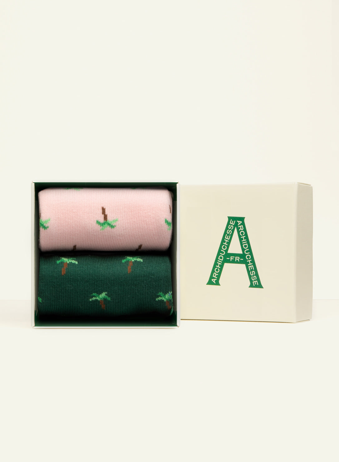 archiduchesse-duo-coco-cool-rose-coco-cool-vert-coffret-2-chaussettes-courtes image 1