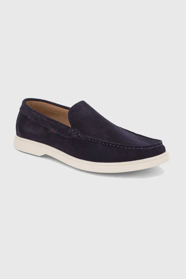 armor-lux-mocassins-abers-bleu-marine-cuir image 1