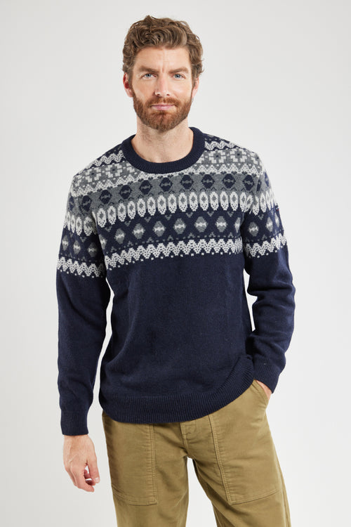 armor-lux-pull-jacquard-nordique-homme-laine-recycl-e-col-rond image 7